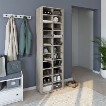 Bergstroem - Schuhschrank Paris, Sonoma, 52.4 X 183.3 Cm 22 Fächer, Vicco
