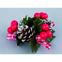 Kleiner Weihnachtsplatzhalter Kerzenhalter – Höhe 10 cm – Ideal für festliche Anlässe – Dekoratives Element für Tisch und Wohnung
