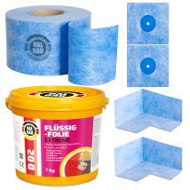 Halbau - Dichtset Für Duschabdichtung Bad Abdichtung Dichtband Flüssigfolie 7kg H307