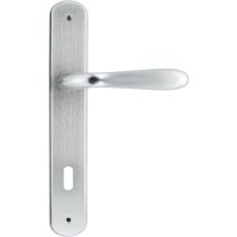 Maniglia Goccia Q.8 Con Placca D.90 Cromo Satinato