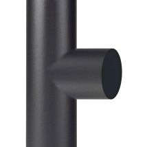 Gomito T Smaltato 13 Nero Opaco – Raccord fumisterie – 0,5 mm – ALA