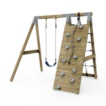 Premium Single Swing With Up And Over Wall - Flex Dusky Pink