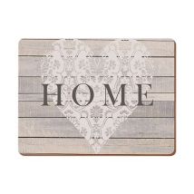 Creative Tops – Set of 4 Wipe Clean Heat Resistant Placemats – Cork Back – Home Motif – 290mm x 215mm