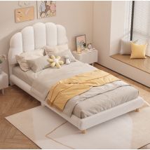 Lit Enfant 90x200 Couchage Plush Blanc Okmyhome