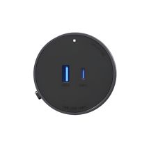 Adaptateur De Charge Usb Goneo Pour Rail D'Alimentation Modulaire, Mécanisme De Rotation On/off, Usb A Et C 20 W Max - Noir
