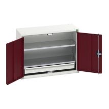Bott 16929103.24 Verso Economy Wall Cupboard 2 Shelf + 1 Drawer 800mm Crimson Red