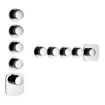 Mitigeur thermostatique de douche – Gessi – Finition métal, Largeur, Matières, Hauteur