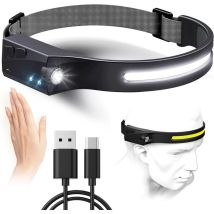 Aiducho – 350 Lumen Rechargeable Headlamp – Ipx4 Waterproof – Motion Sensor – 5 Lighting Modes – For Camping And Hiking
