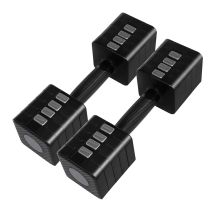 Centra A Pair 2.8kg-10kg Adjustable Dumbbells With Metal Weight Block Set Black