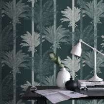 Papier Peint Intissé Palmiers Exotiques 1005 X 52cm – Résistant À La Lumière – Entretien Facile – Application Directe Sur Mur – Boutique