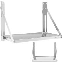 Scaffale Da Parete Pieghevole In Acciaio Inox Per Ristorazione Fino A 40 Kg 60 X 30 Cm