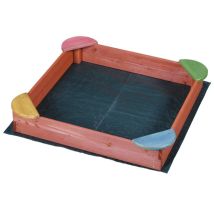 Garden - Sabbiera De Fantasía Para Niños - 100x100x17h - Juego De Madera Para Estimular La Imaginación Y Habilidades Manuales