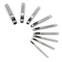 Locheisen Set 3-12mm 9tlg Lochschneider Aus Carbonstahl Für Leder, Gummi, Weichplastik Etc. - Xpotool
