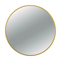 Balneo - Miroir De Salle De Bain Rond Doré Corina Gold 70 Cm - Miroir Mural Avec Cadre En Aluminium