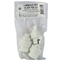 Lot De 3 Douilles B22 Plastique