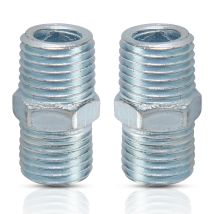 Dapetz Â Equal Union Connector 1/4" Bsp Taper Thread Double Male Equal Union Air Line Hose Connector Airline Fitting Joins 2 Female Connector Coupler