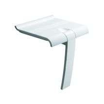 Asiento De Ducha Abatible Arsis Con Asiento Blanco - Pie Blanco