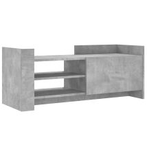 Meuble Tv Banc Tv Armoire Tv Gris Béton 100x35x40 Cm Bois D'Ingénierie