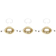 Einbauleuchte Einbaulampe 3er Set Gu10 Schwenkbar Ip23 Ø8,6 Cm Gold Briloner