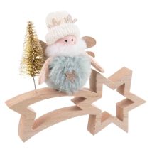 Decoración De Navidad - Bigbuy Navidad - Multicolor - Madera Y Tela - 18 X 6 X 16 Cm