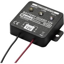 Kemo – 5973481 – M188 Batteriewächter 12V DC – 5-Stufen LED-Anzeige – Geringer Eigenverbrauch unter 4,9 mA