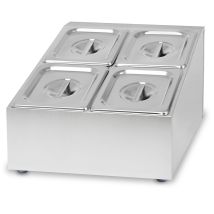 Vertes - Recipiente Para Ingredientes 2 X 2 X 1/6 Gn Gastronorm, Acero Inoxidable, 100mm De Profundidad, Higiénico, Resistente A Los Arañazos, 