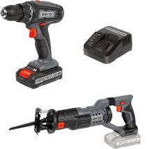 Kraftixx By Einhell 18v Akkuschrauber + Säbelsäge Set 2,0ah Akku Ladegerät Pxc