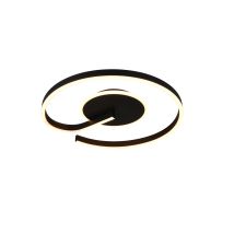 Plafonnier Led Applique Murale Lampe De Salon Noir Interrupteur Variateur Cct H 6,5 Cm