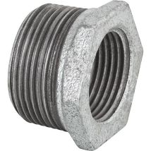 Raccord En Fonte Malleable Galva Nr.241 Nipple De Reduction Diam. 1 1/2" X 3/8"