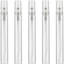 Cesieclefou - 5 Botellas De Spray Para Perfume De Hierba De 10 Ml, Atomizadores Transparentes Rellenables, Pequeños Recipientes Vacíos De Líquido De 