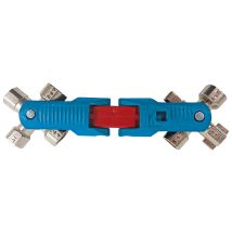 Schaltschrankschlüssel SubMaker Quadro Plus – 4-in-1 Werkzeug – Zinkdruckguss – 130mm – Innenvierkant 5-9mm – 1/4" Bitaufnahme