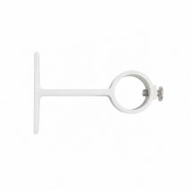Support Blanc Pour Tube De Penderie Diamètre 16 Mm, 2 Pièces.