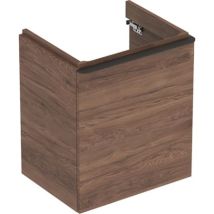 Geberit Smyle Base Quadrata Per Lavabo, Con Un'anta: Larghezza 53,6 Cm, Altezza 61,7 Cm, Profondità 43,3 Cm, Noce Carya / Melaminico Struttura Legno, 