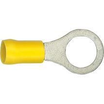 Kabelschuh In Ringform Isoliert, 100 Stück, Gelb - 4,0 Mm²-6,0 Mm², 4,3 Mm