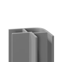 Wholepanel - 5mm Grey Wall And Ceiling Panel External Corner Trim