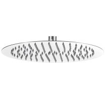 Derw Max - Regendusche Duschkopf (10 Zoll), Edelstahl Runder Brausekopf, Selbstreinigend, Chrom