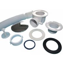 Home Deluxe – Desagüe de ducha completo – Sifón Ø 90 mm, manguera extensible 32-90 cm, incluye 3 juntas de estanqueidad