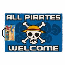 Fußmatte – "Alle Piraten Willkommen" – 60 x 40 cm – Kokosfaser – strapazierfähiger Vinylrücken