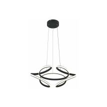 Suspension Led Narida 40w Ø50 Noire Acrylique Reality