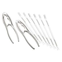 Set Of Stainless Steel Fish Crackers And Seafood Forks
