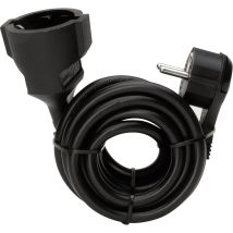 Kopp - 143605083 Strom Verlängerungskabel Schwarz 3.00 M H05vv-f 3g 1,5 Mm²