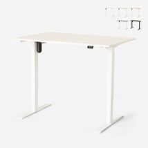 Scrivania Altezza Regolabile Elettrica Design Per Ufficio E Studio Standwalk 120x60 - Bianco