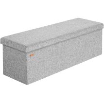 Casaria Baúl Banco Con Espacio De Almacenamiento Plegable Moderno Tapizado Resistente Pasillo Dormitorio Arcón Tapizado Xl - Grau (de)