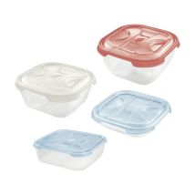 Contenitore Quadro In Plastica 'frigo Box' Lt3 Cm 19,5x19,5xh.14 Acqua Trasp.