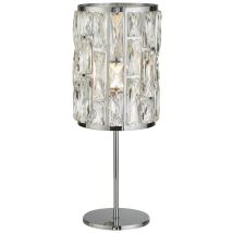 [gebraucht] B-ware Searchlight Tischleuchte Lampe Bijou Kristallglas Chrom Glas Transparent 43,5 Cm