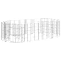 Gabion Raised Bed Galvanised Iron 200x100x50 Cm Vidaxl