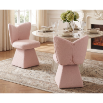 Wahson Lot De 2 Chaises De Salle À Manger Avec Dossier En Papillon, Chaise De Cuisine Scandinave Chaise De Salon Pivotant À 360° Élégante Pour Cuisine