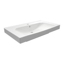 Consola cerámica 81 x 46 cm – Color blanco – Diseño moderno y elegante – Rebose incluido