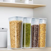 Cereal Storage Container Sets Airtight Dry Food Dispenser Containers Stackable Kitchen Storage Boxes Plastic Pantry Organization With Lock Lids 