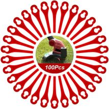 Aktionsangebot: 100 Ersatzklingen Aus Kunststoff Für Rasentrimmer, Freischneider, Akku-freischneider, Gartenrasenmäher, Große Öffnung (12 Mm), Kleine 